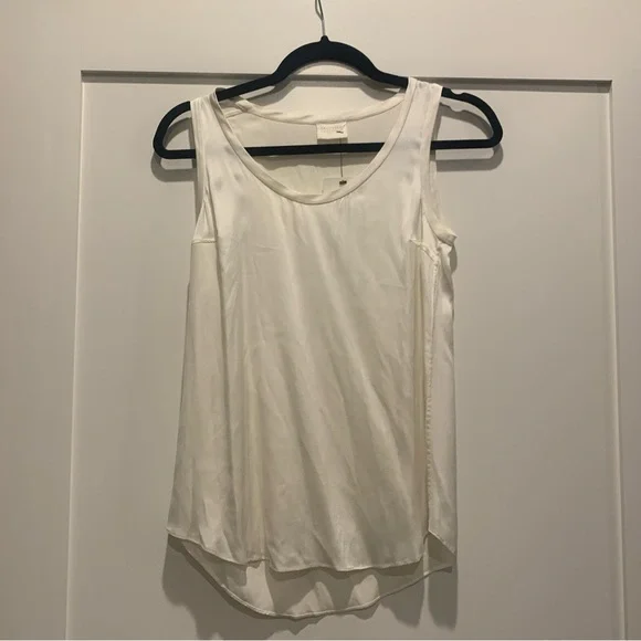 Brunello Cucinelli Silk White Tank Top Size XXS - Picture 1 of 4